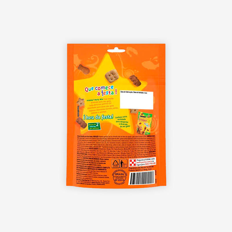 Petisco Friskies Party Mix para Gatos Adultos sabor Frango, Fígado e Peru 40g