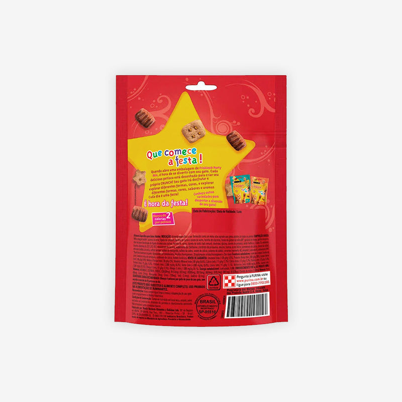 Petisco Friskies Party Mix para Gatos Adultos sabor Cordeiro, Carne Suína e Carne 40g