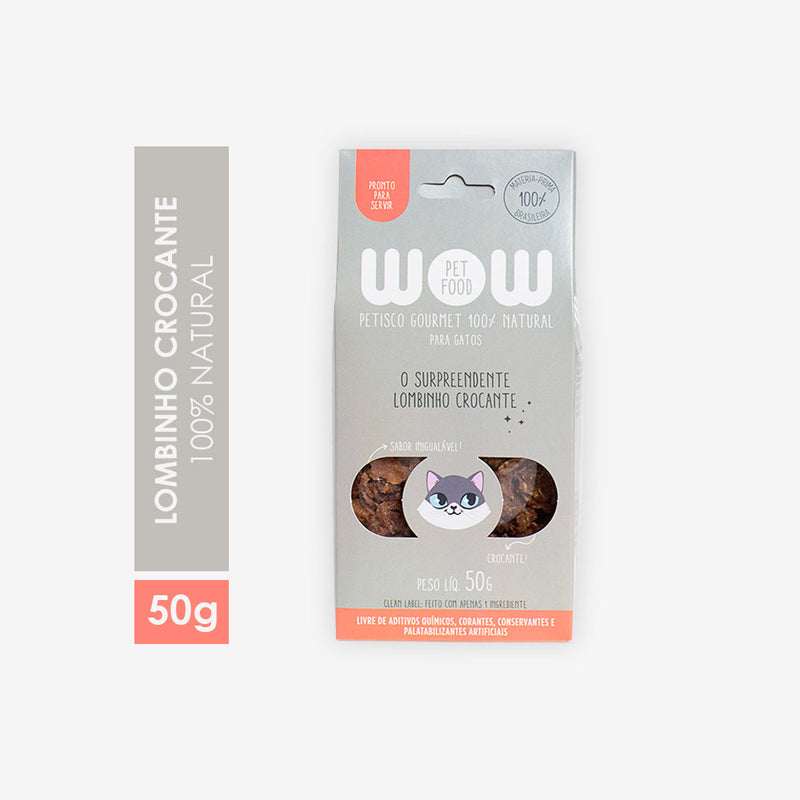 Petisco Natural WOW sabor Lombinho Crocante para Gatos 50g