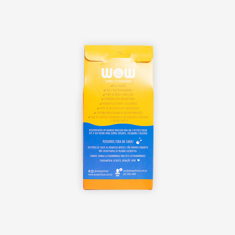 Petisco Natural WOW sabor Peixe e Ervas Finas para Gatos 30g