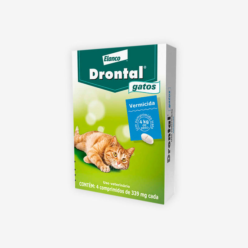 Vermífugo Drontal para Gatos com 4 comprimidos