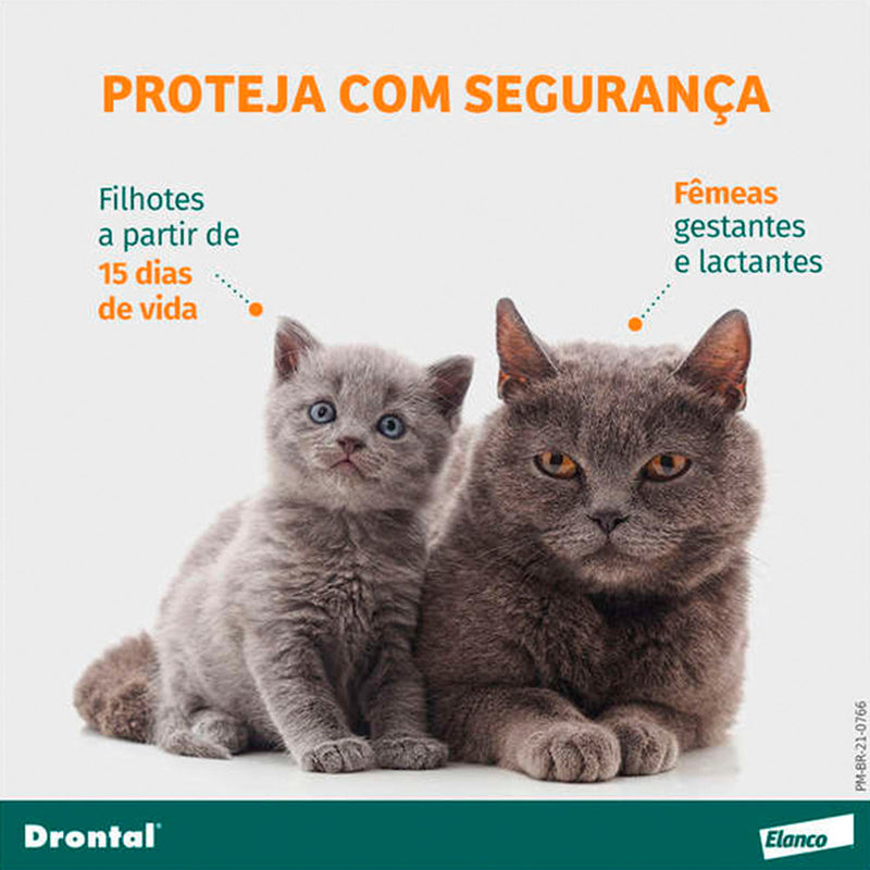 Vermífugo Drontal para Gatos com 4 comprimidos