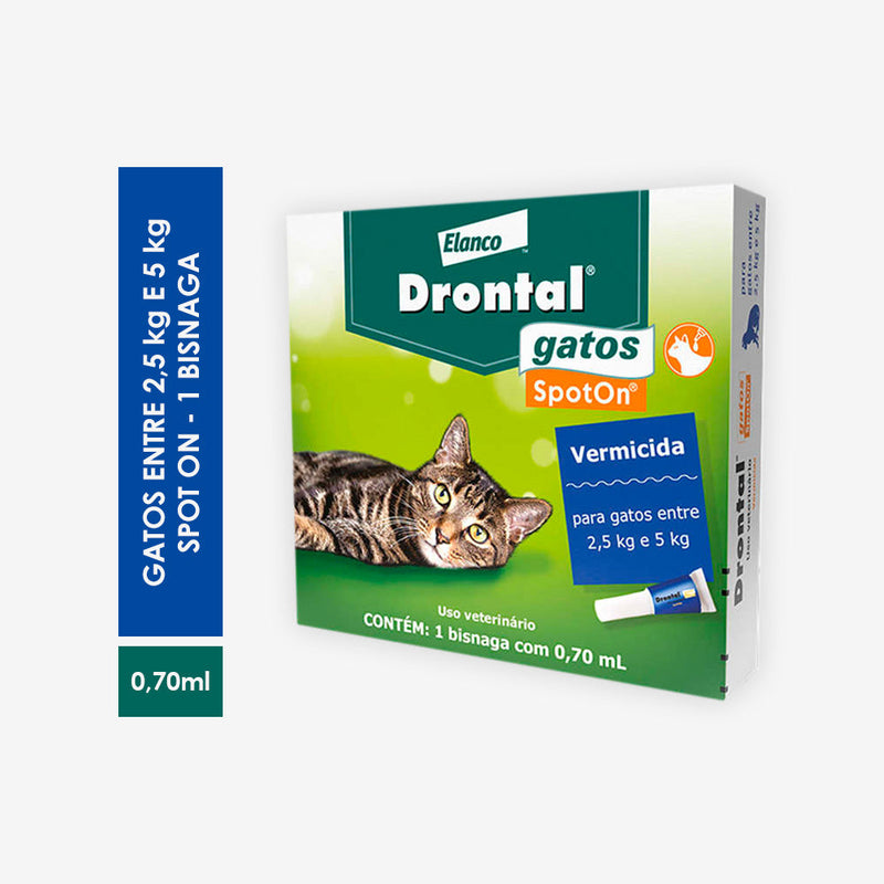 Vermífugo Drontal SpotOn para Gatos de 0.5 a 2.5kg