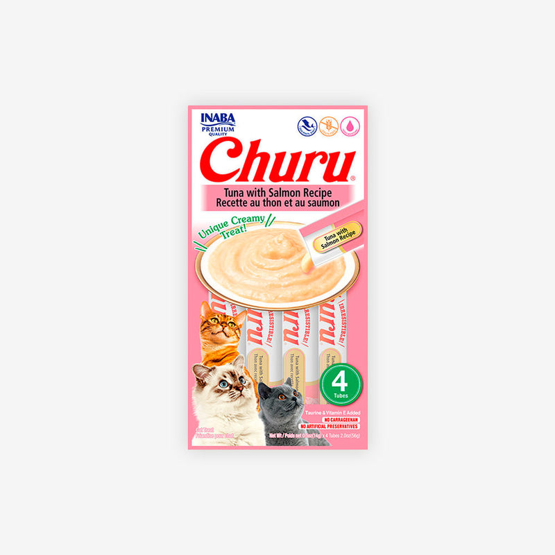 Petisco Churu para Gatos Adultos sabor Atum e Salmão 56g