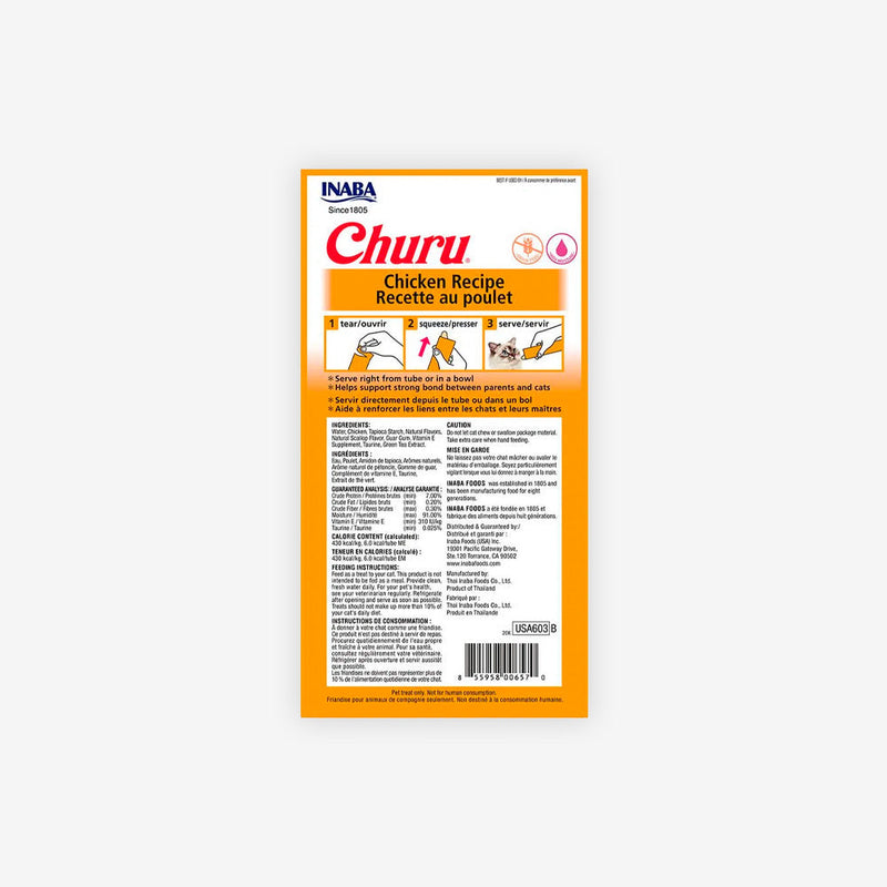 Petisco Churu para Gatos Adultos sabor Galinha 56g