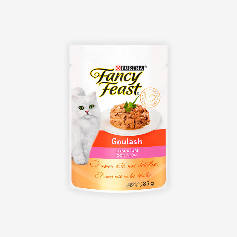 Ração Úmida Fancy Feast para Gatos Adultos sabor Goulash de Atum 85g