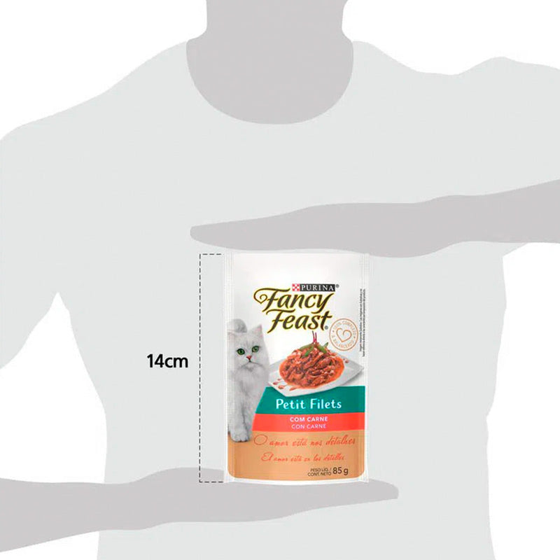 Ração Úmida Fancy Feast para Gatos Adultos sabor Petit Filet Carne 85g